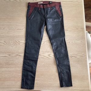 AG leather coated jeans